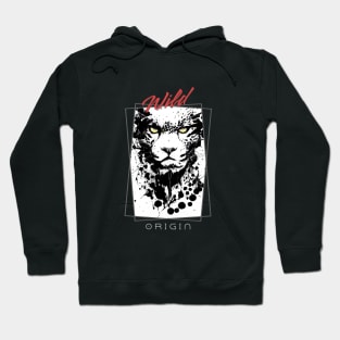 Cheetah Wild Nature Free Spirit Art Brush Painting Hoodie